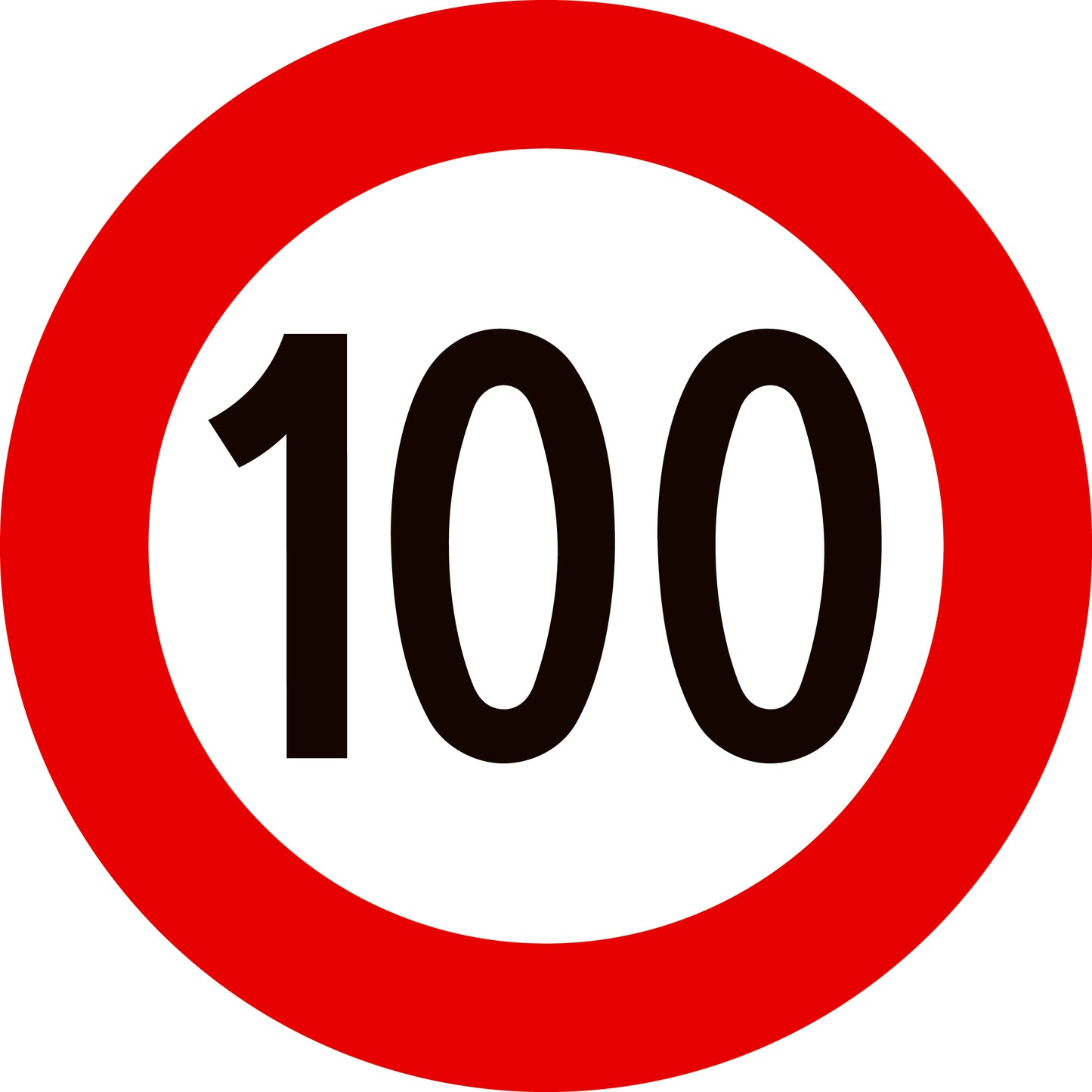 Zahlen-Kleber "100"