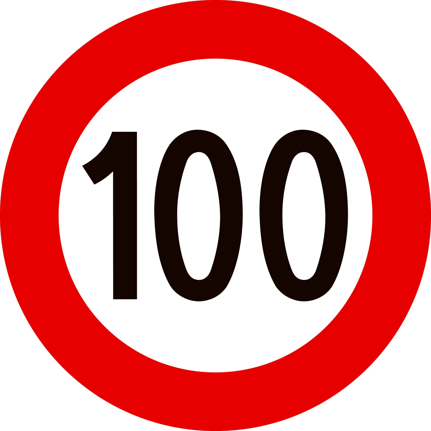 Zahlen-Kleber "100"