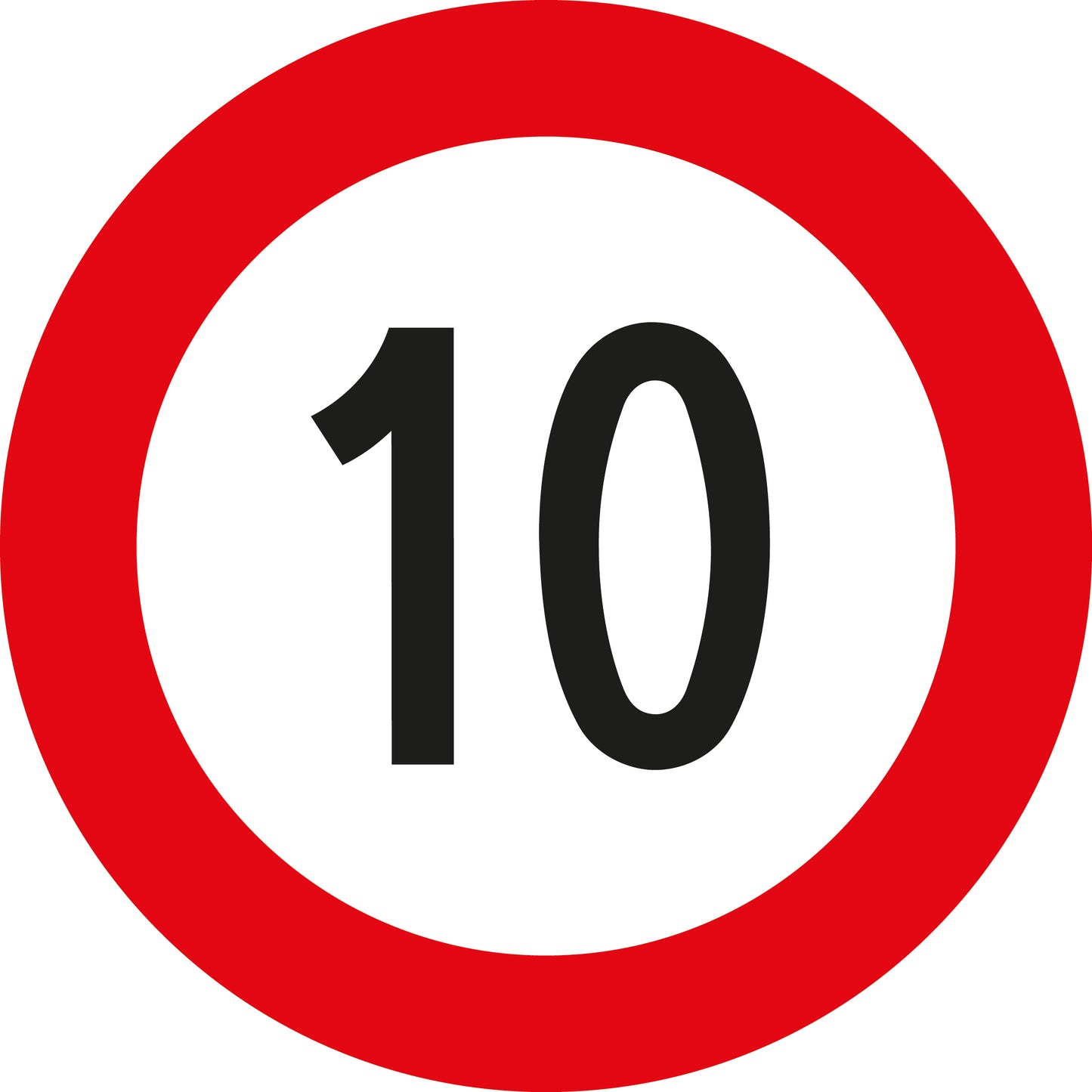 Zahlen-Kleber "10"