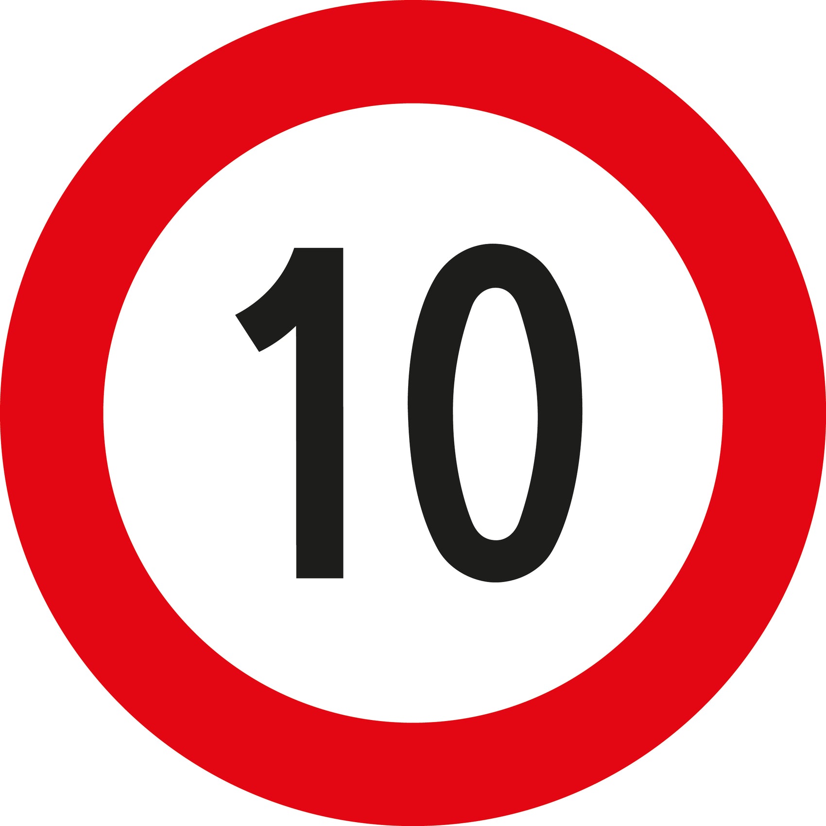 Zahlen-Kleber "10"