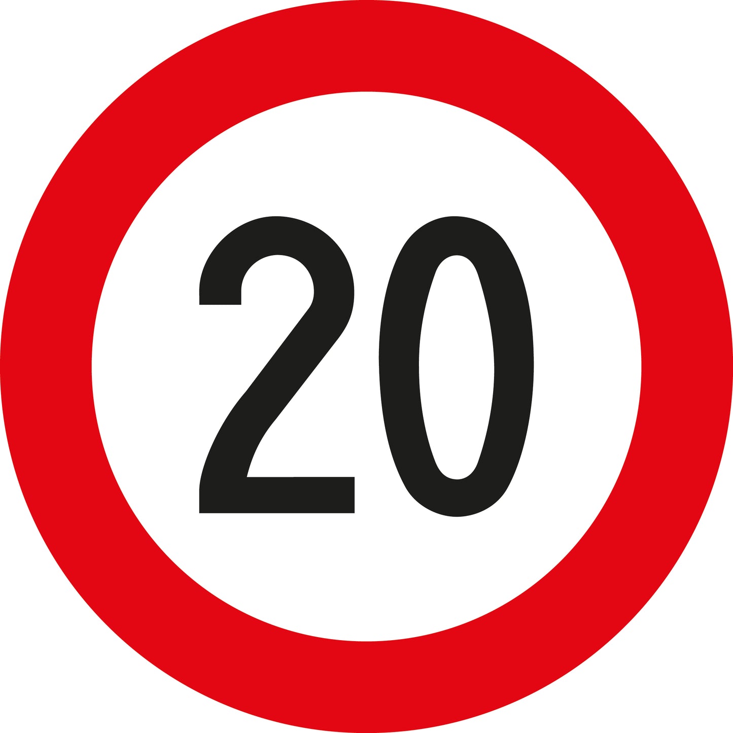 Zahlen-Kleber "20"