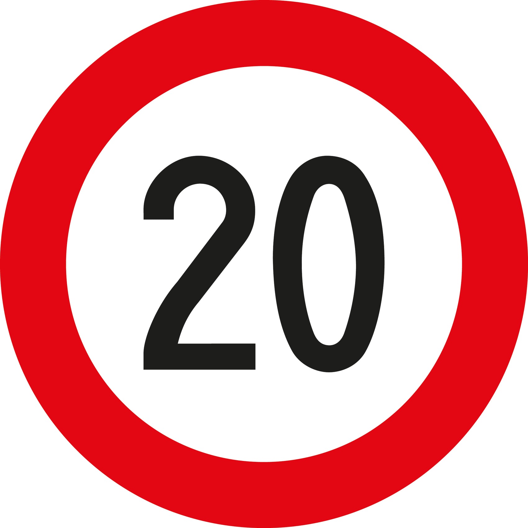 Zahlen-Kleber "20"