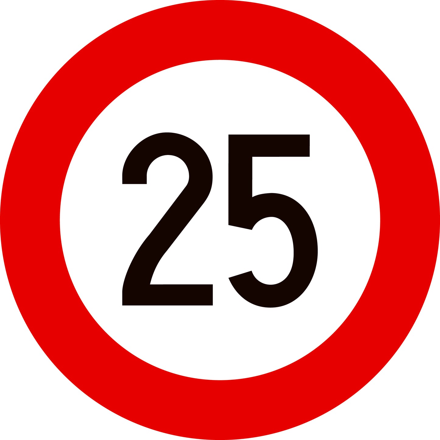 Zahlen-Kleber "25"