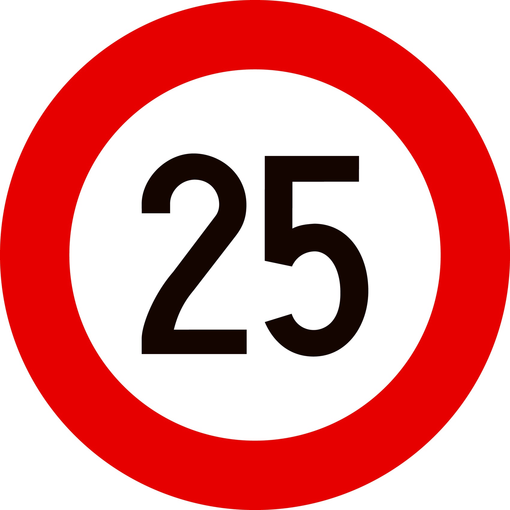 Zahlen-Kleber "25"