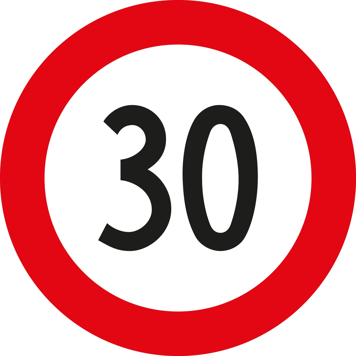 Zahlen-Kleber "30"