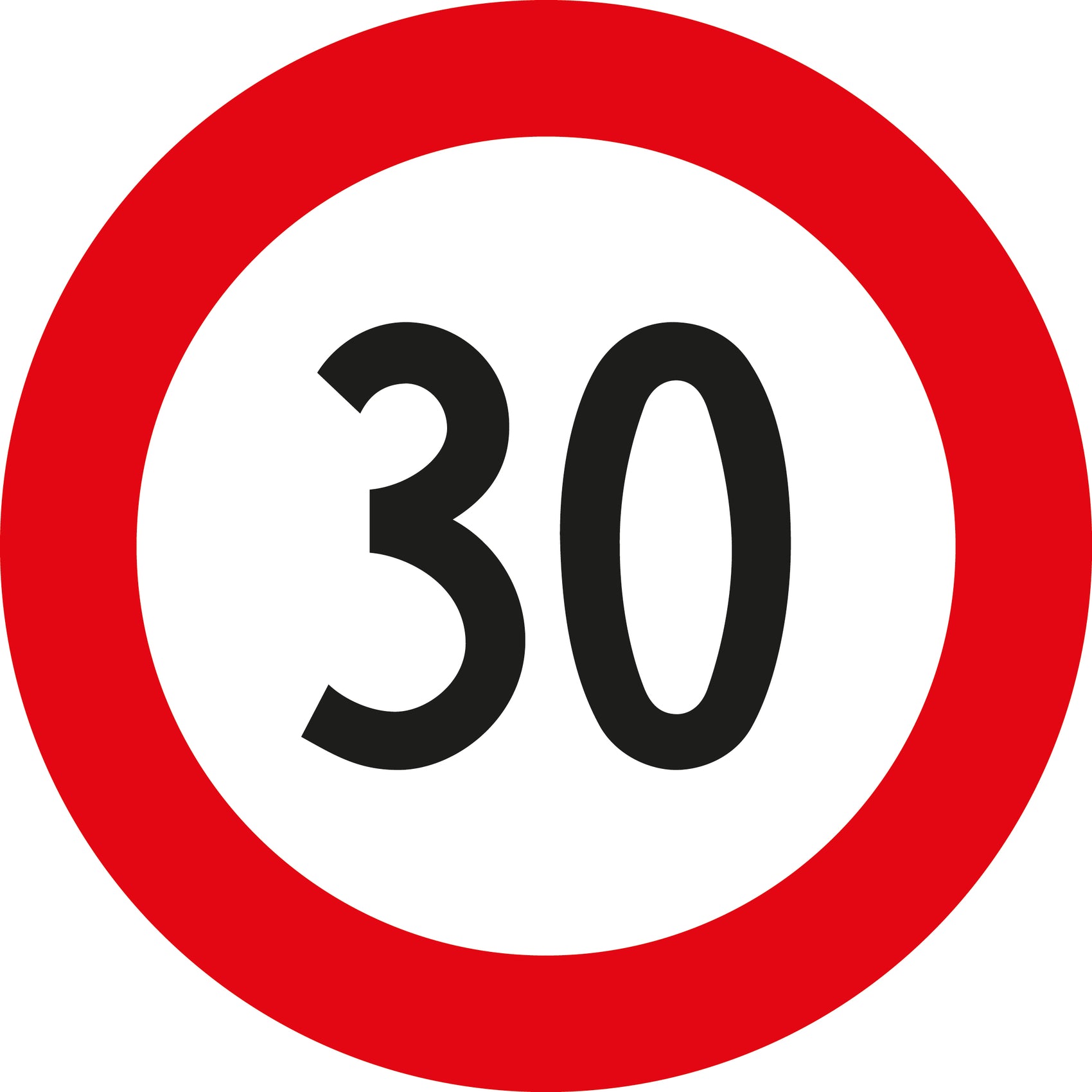 Zahlen-Kleber "30"