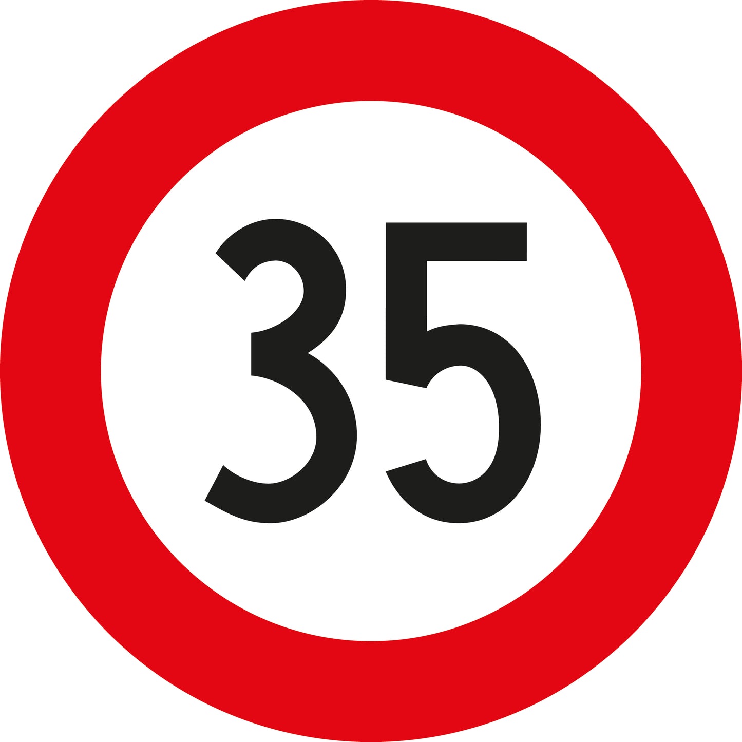 Zahlen-Kleber "35"