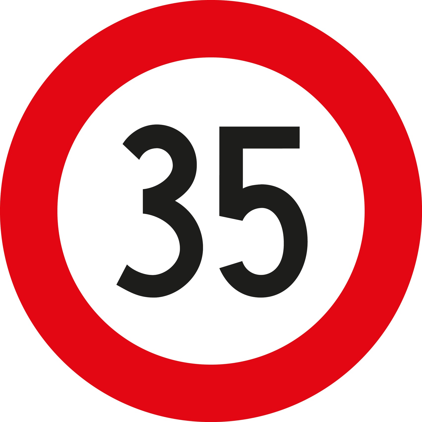 Zahlen-Kleber "35"