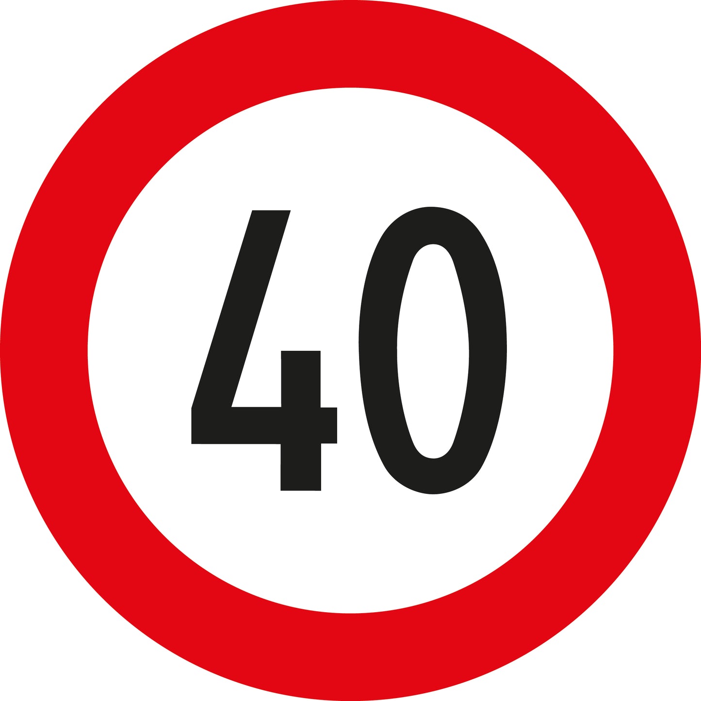 Zahlen-Kleber "40"