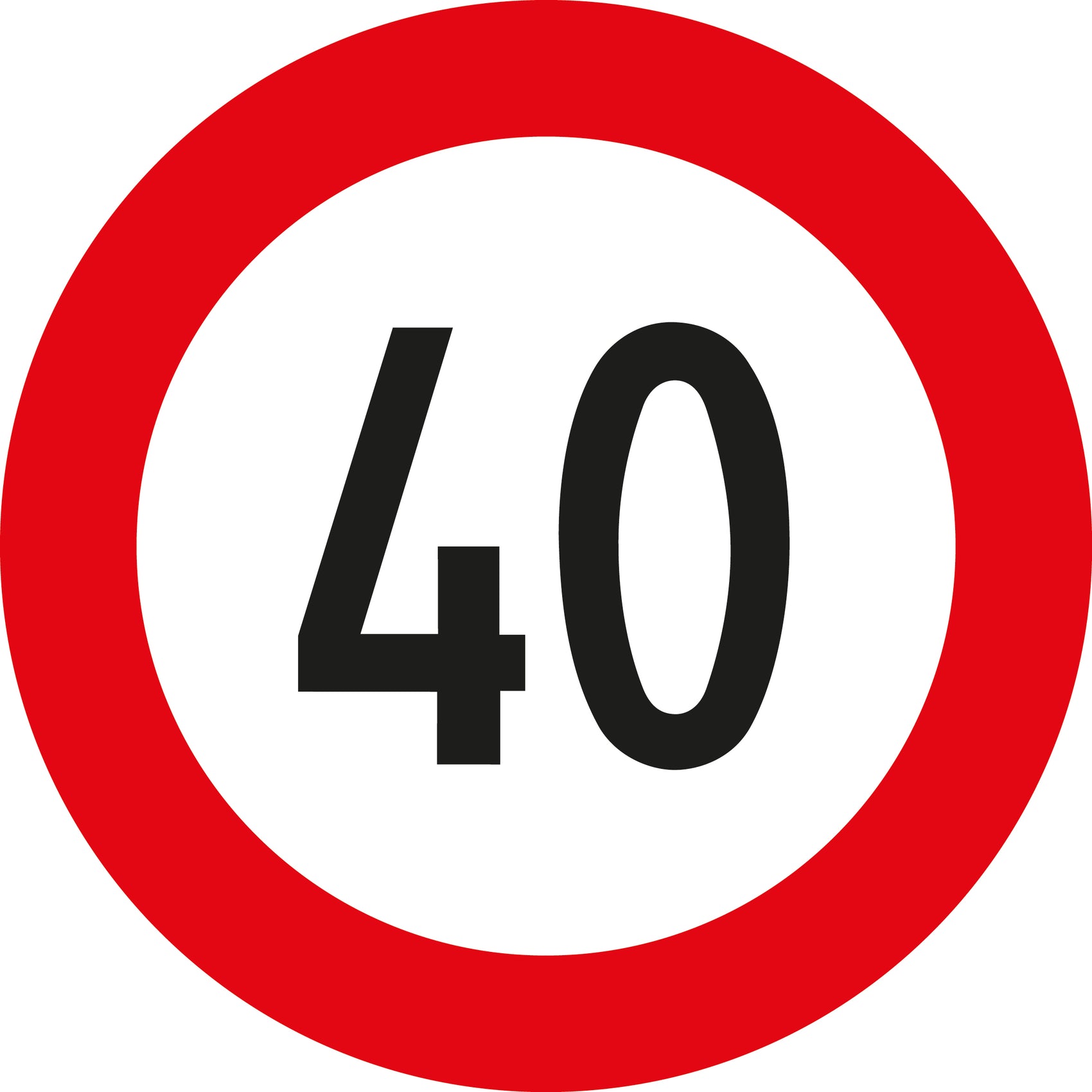 Zahlen-Kleber "40"