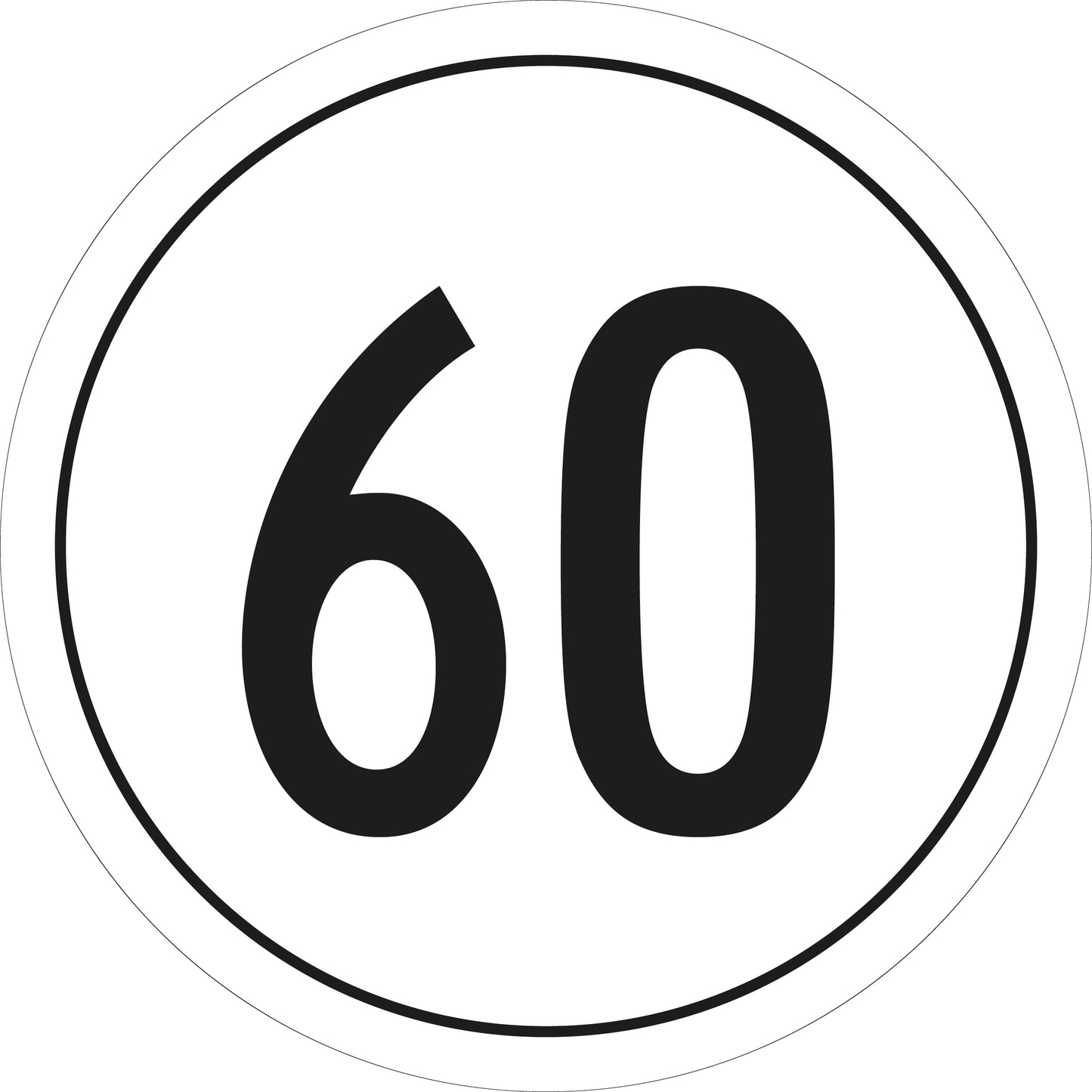 EU-Zahlen-Kleber "60"
