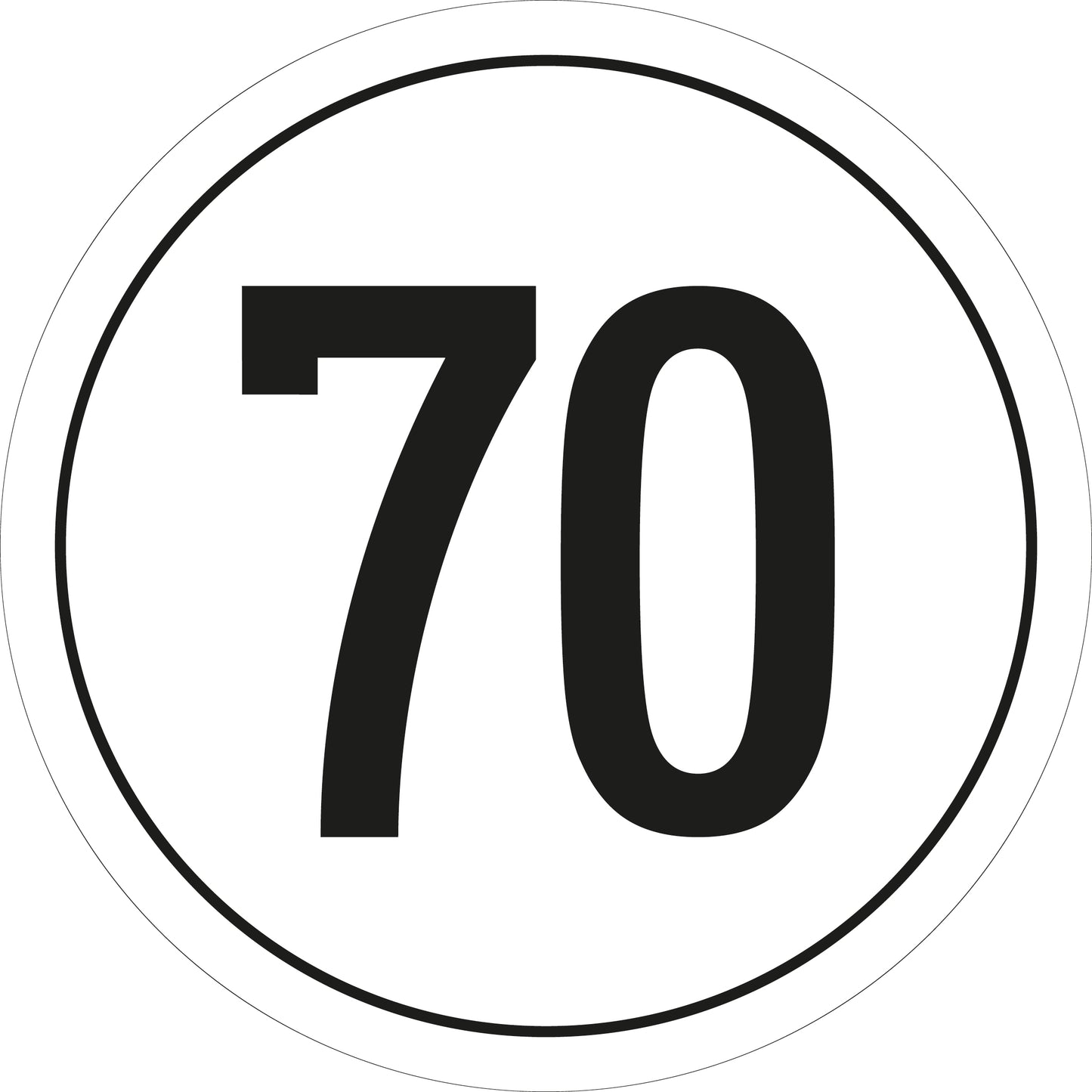 EU-Zahlen-Kleber "70"