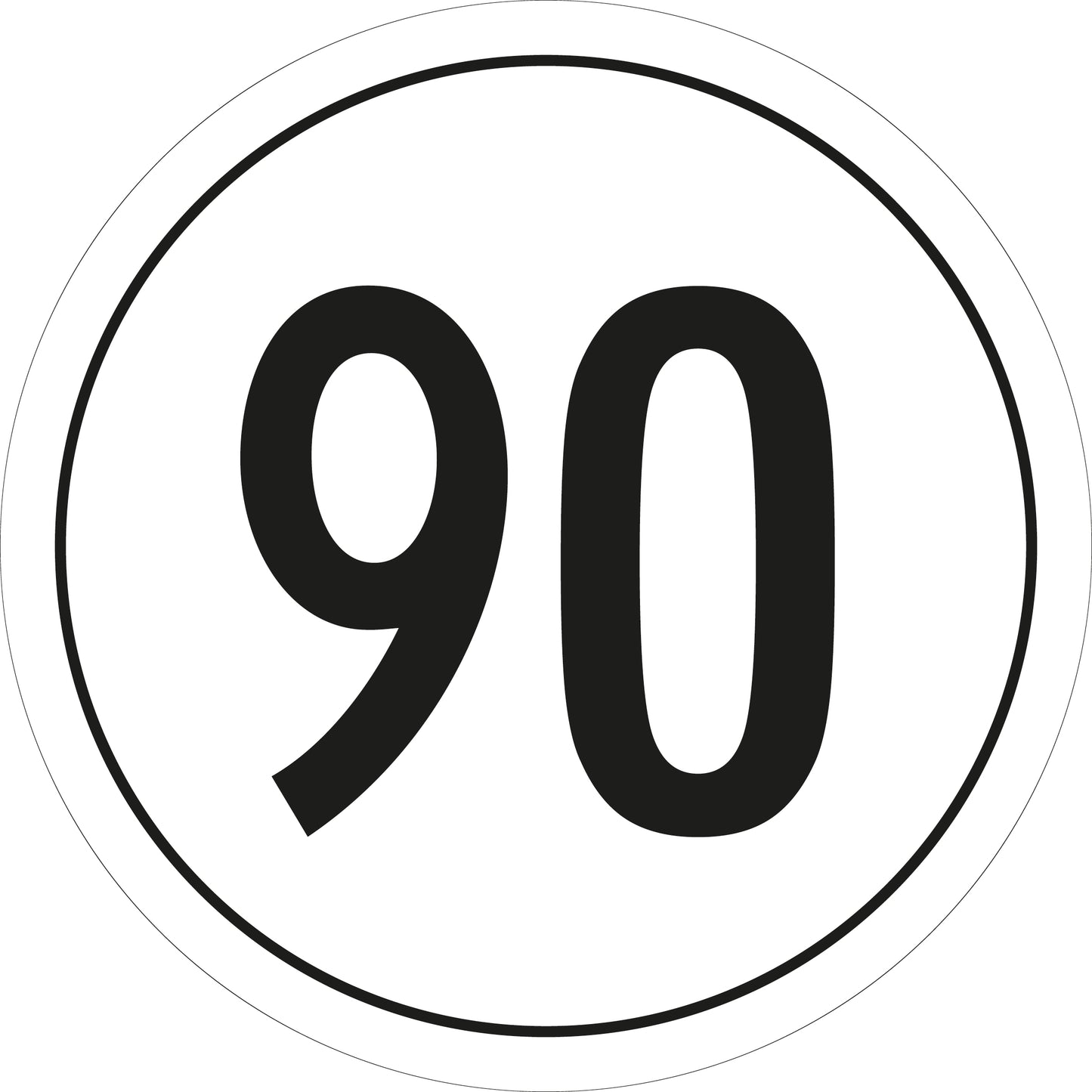 EU-Zahlen-Kleber "90"