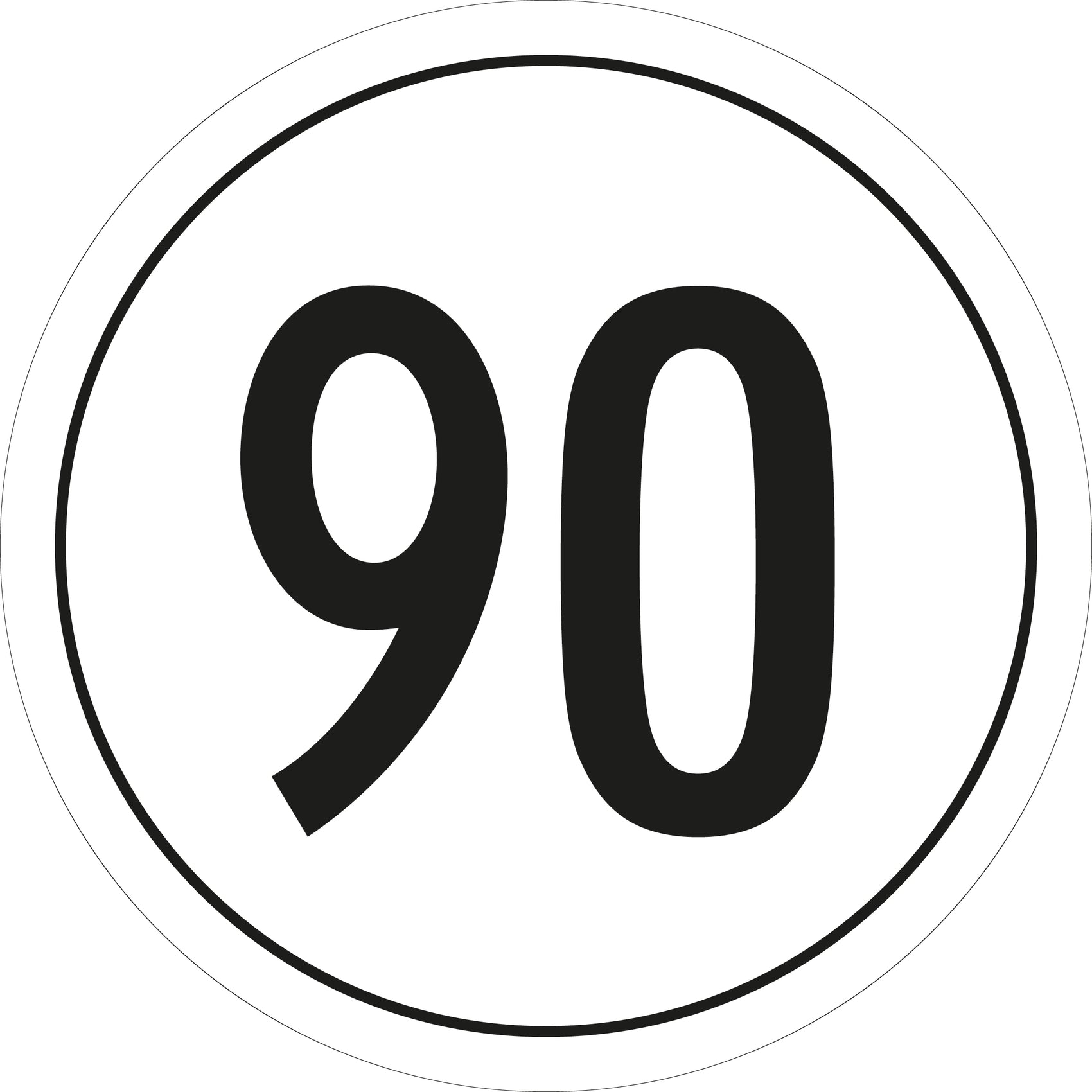 EU-Zahlen-Kleber "90"