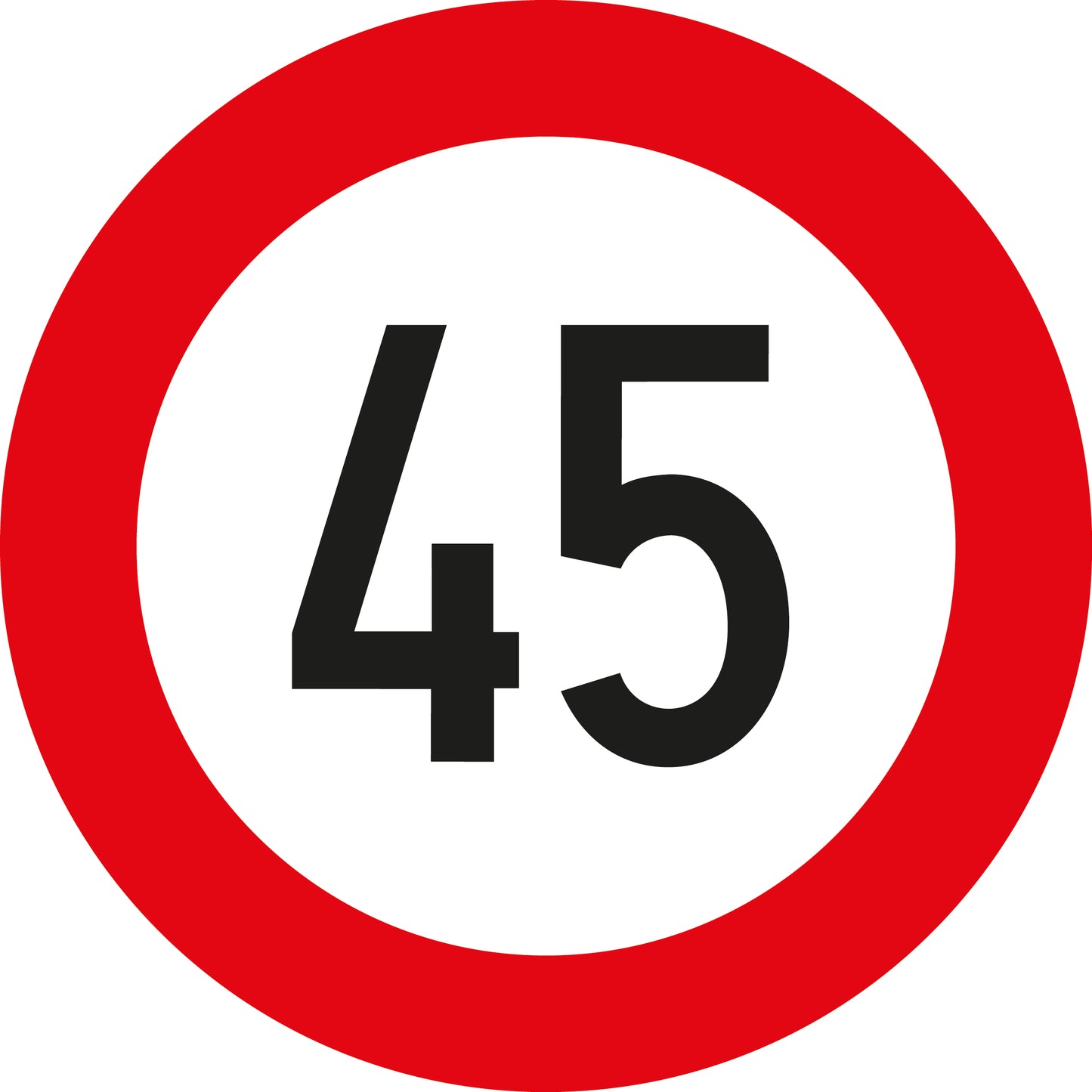 Zahlen-Kleber "45"