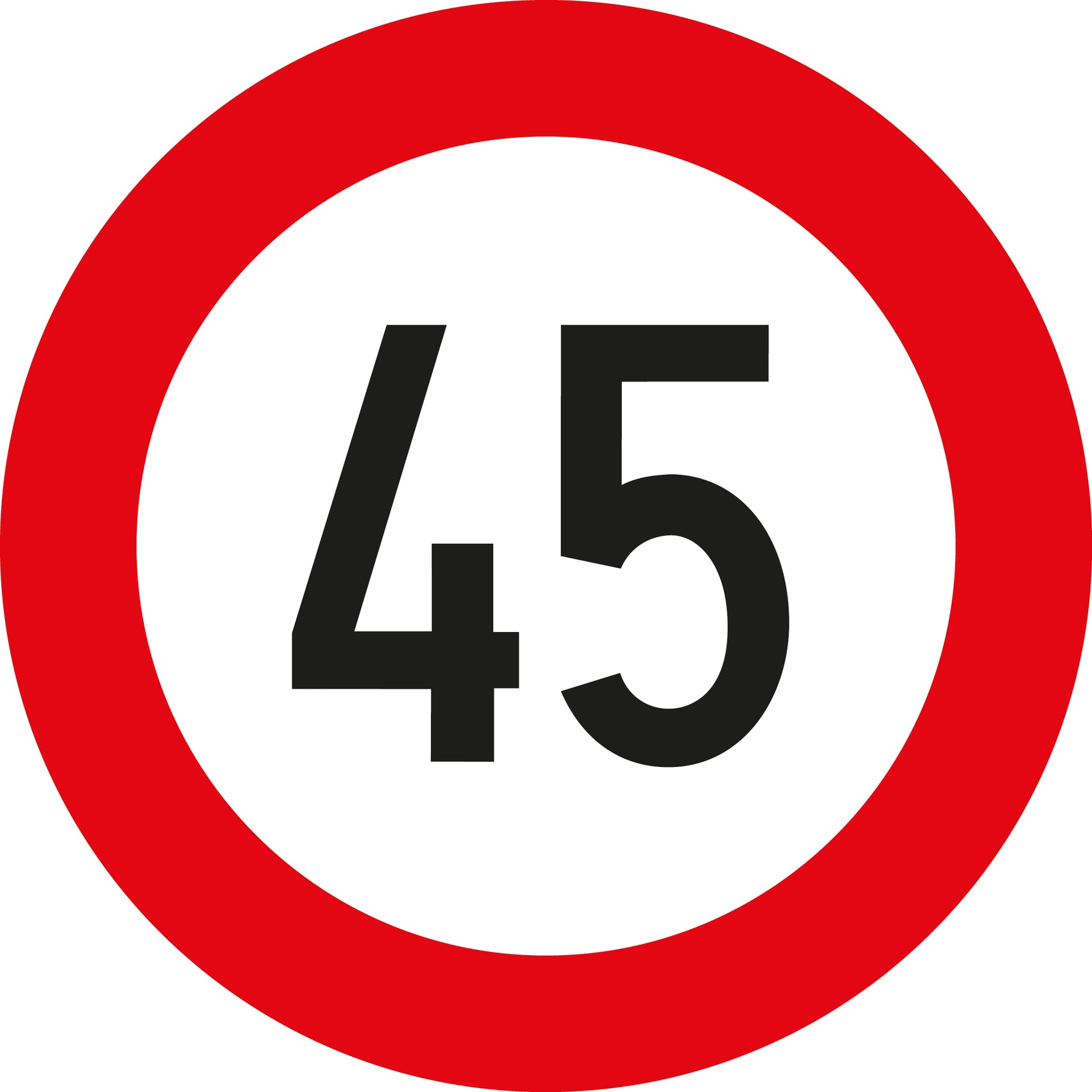 Zahlen-Kleber "45"