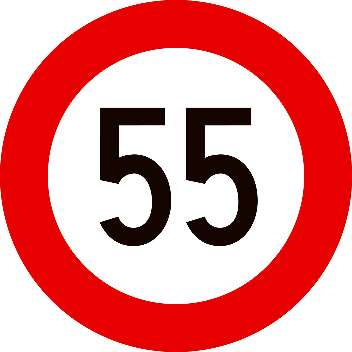 Zahlen-Kleber "55"