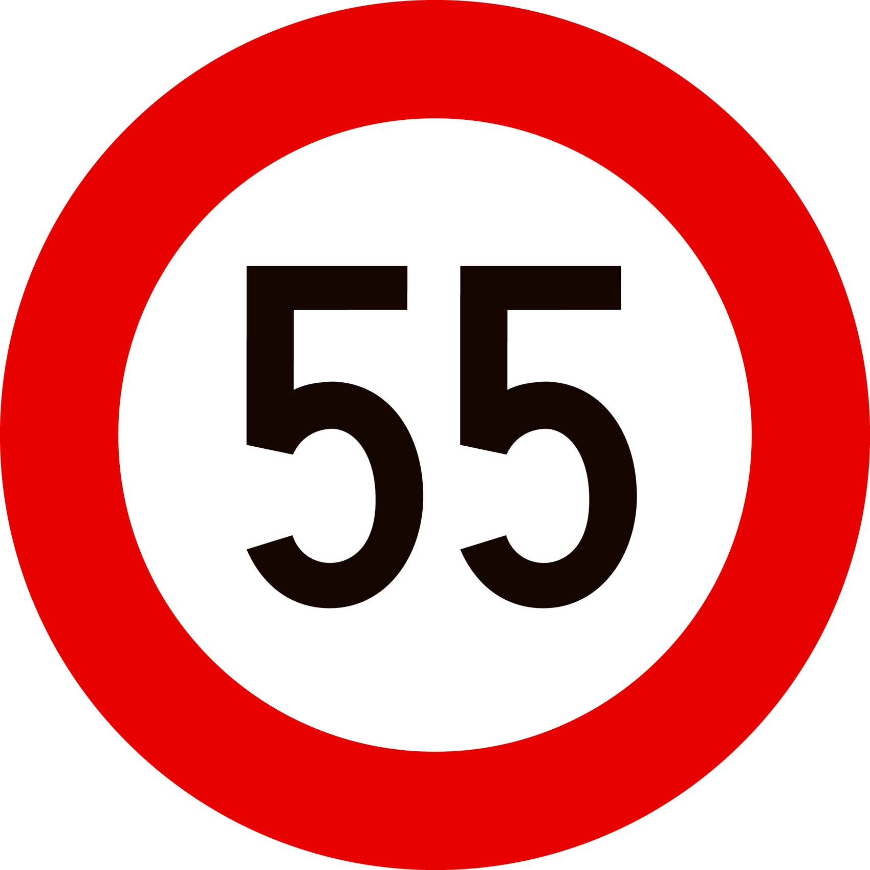 Zahlen-Kleber "55"