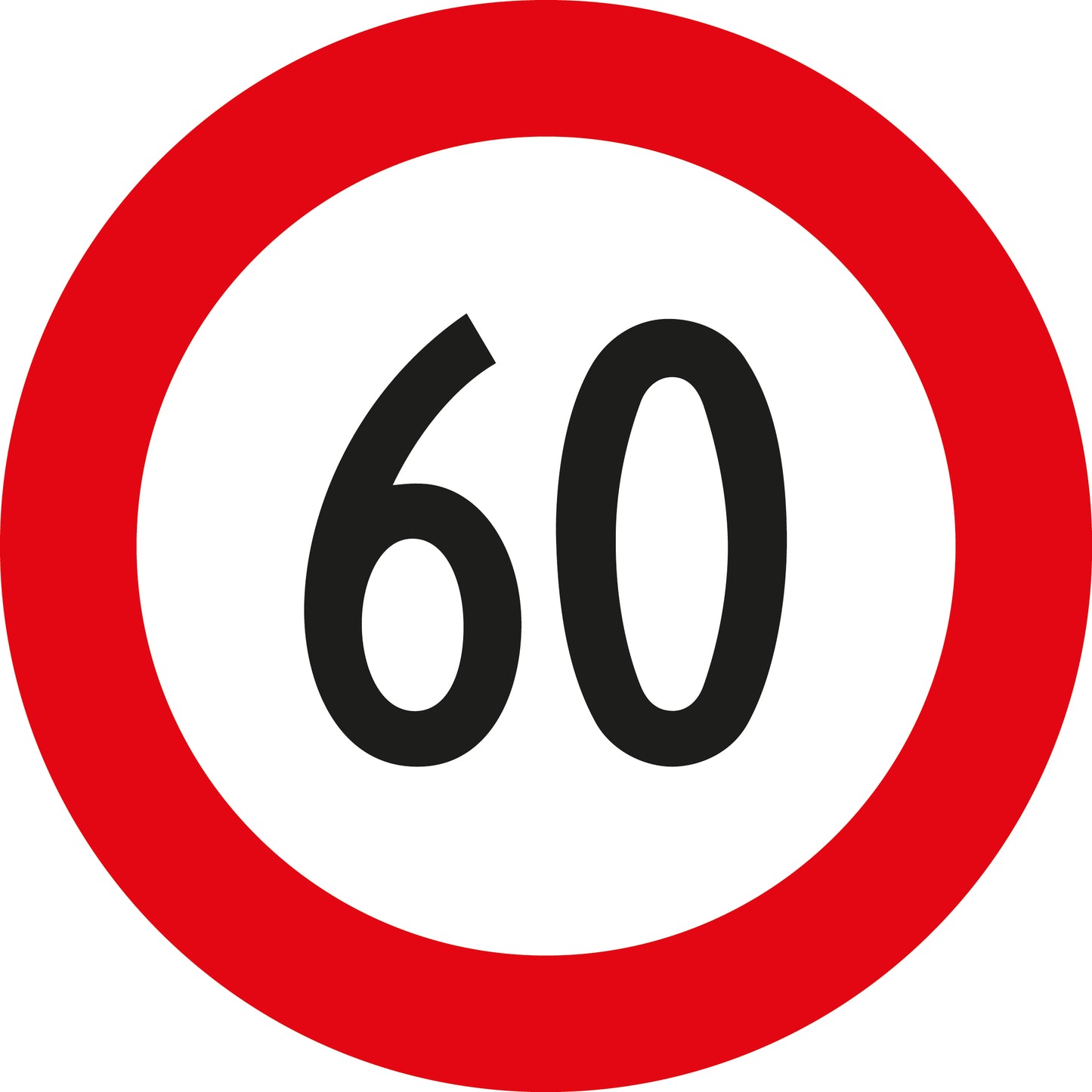Zahlen-Kleber "60"