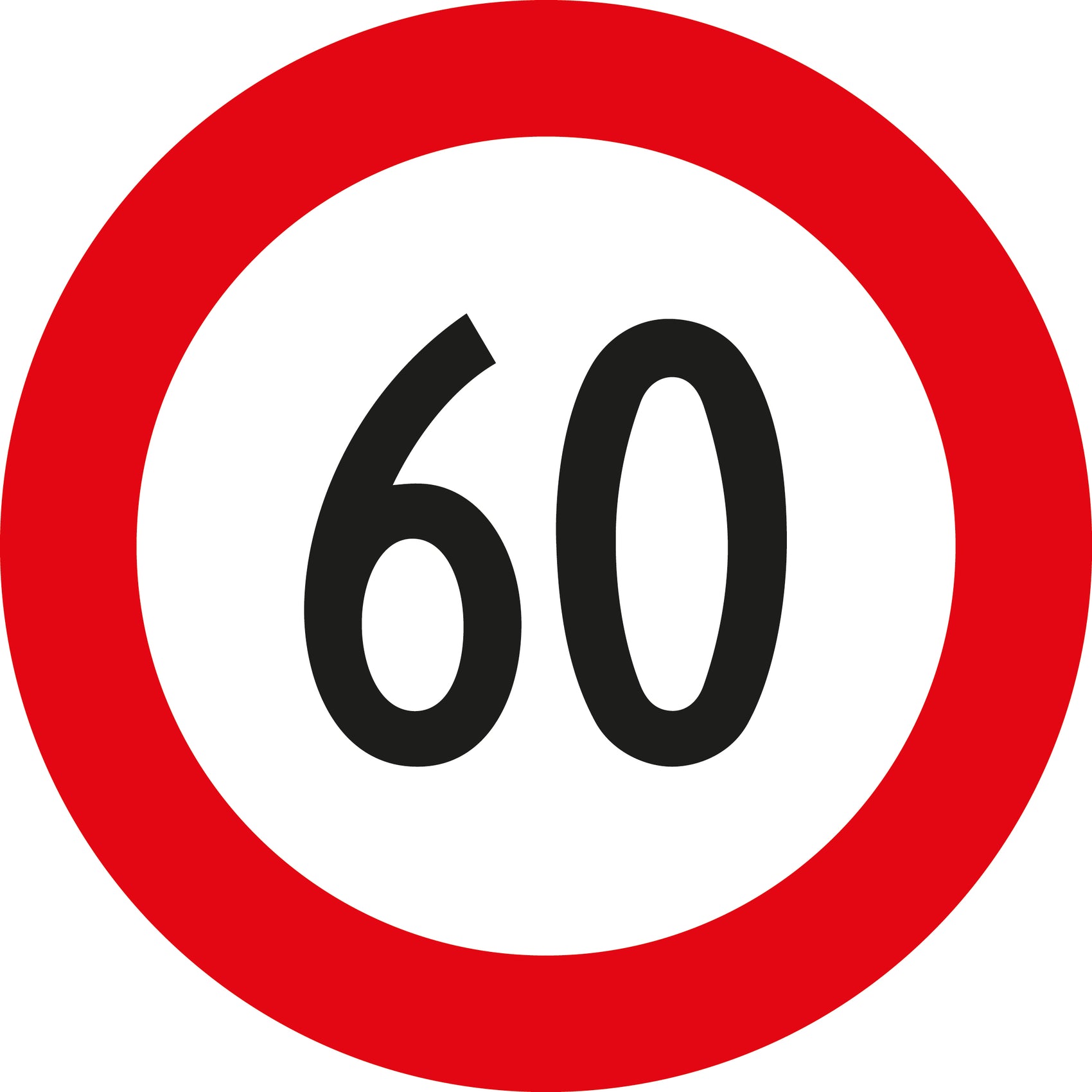 Zahlen-Kleber "60"