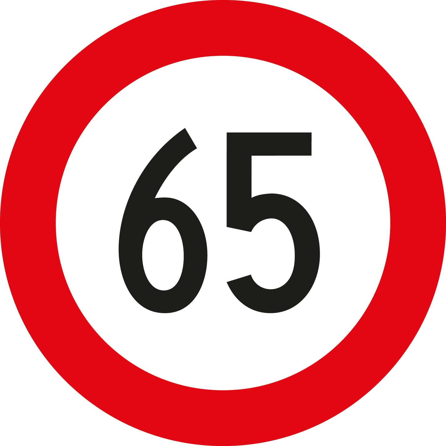 Zahlen-Kleber "65"