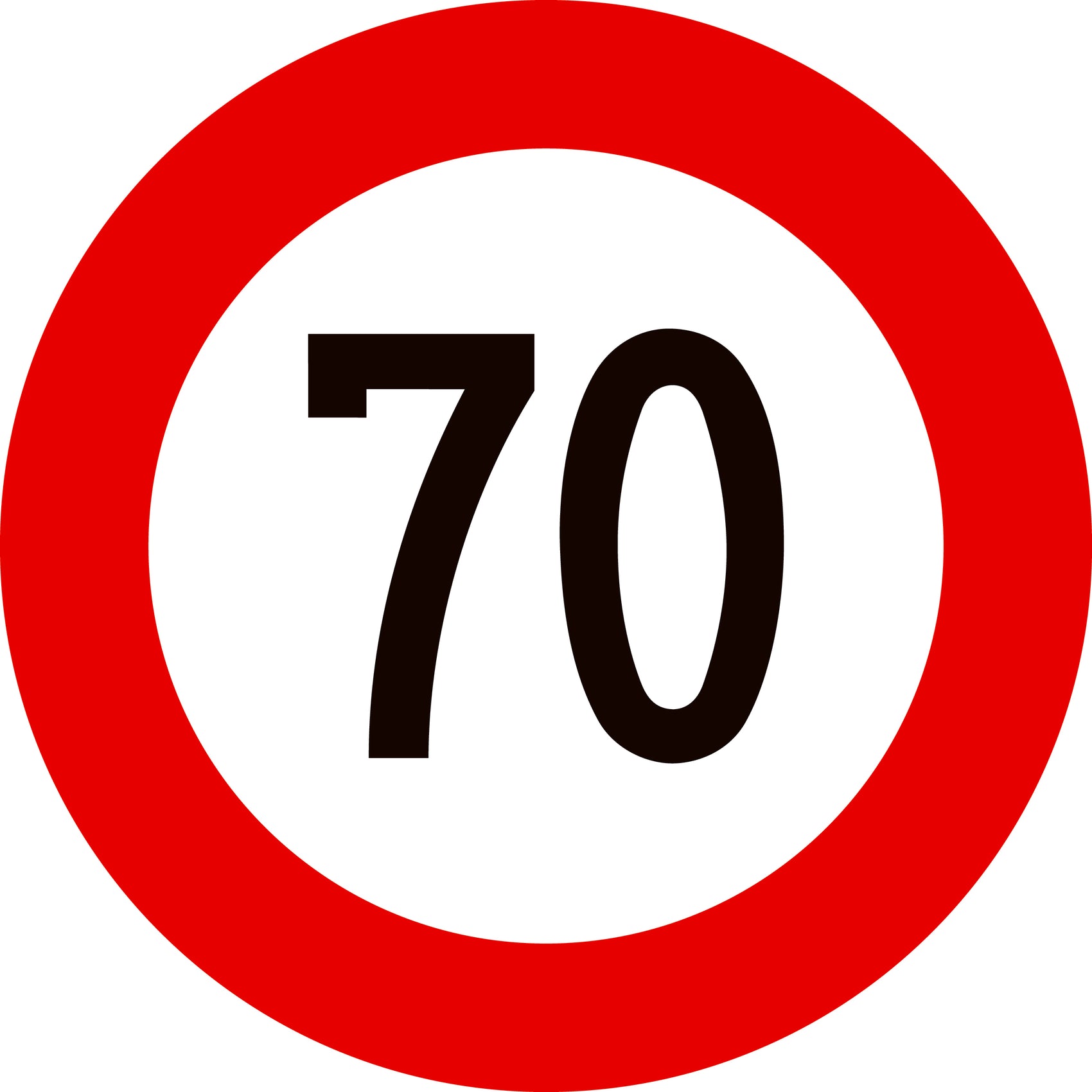 Zahlen-Kleber "70"