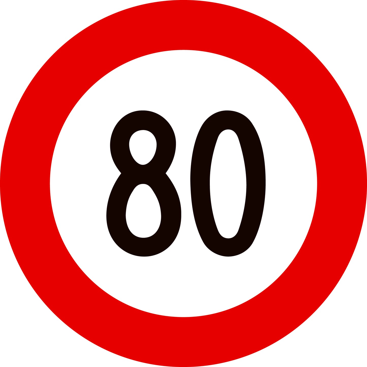 Zahlen-Kleber "80"