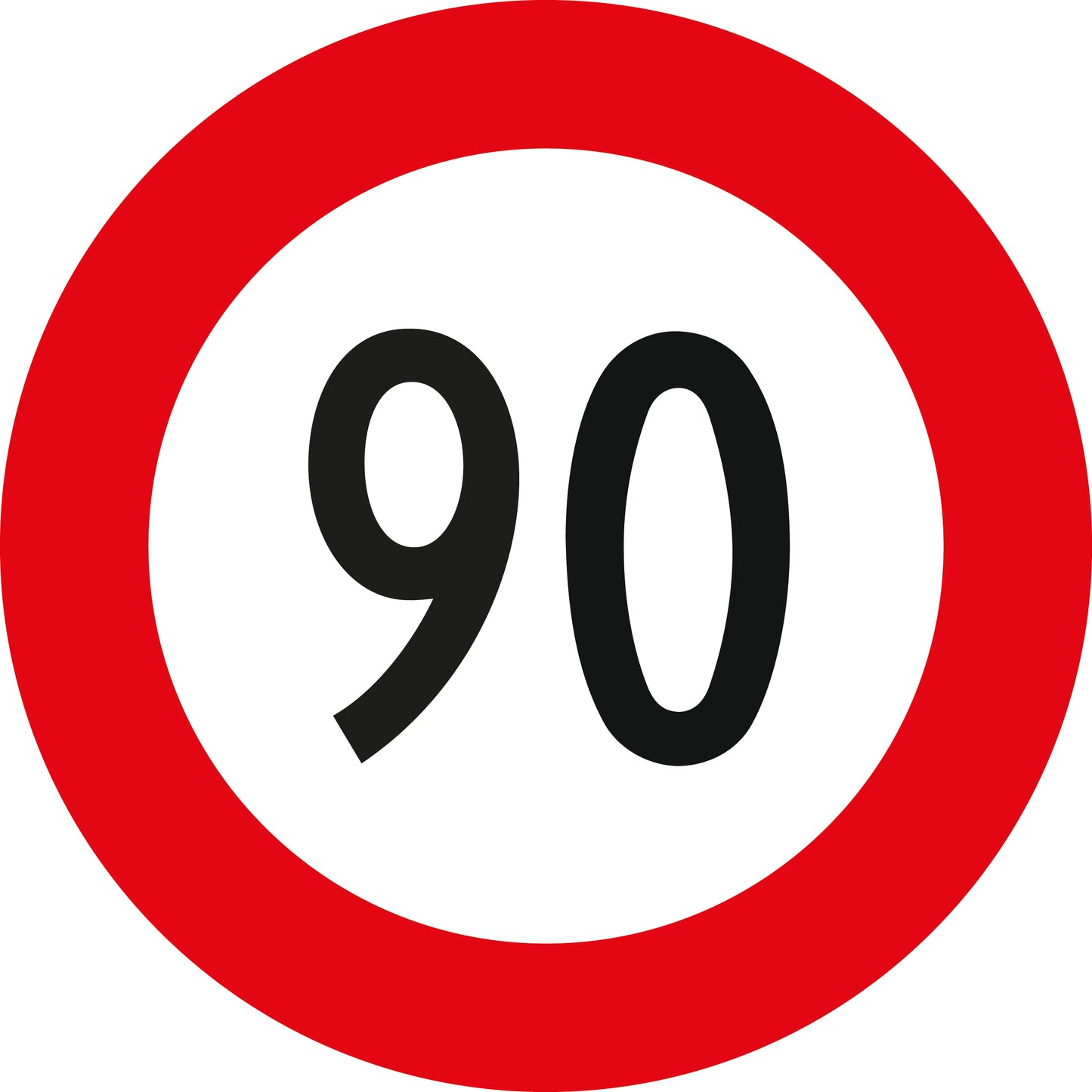 Zahlen-Kleber "90"