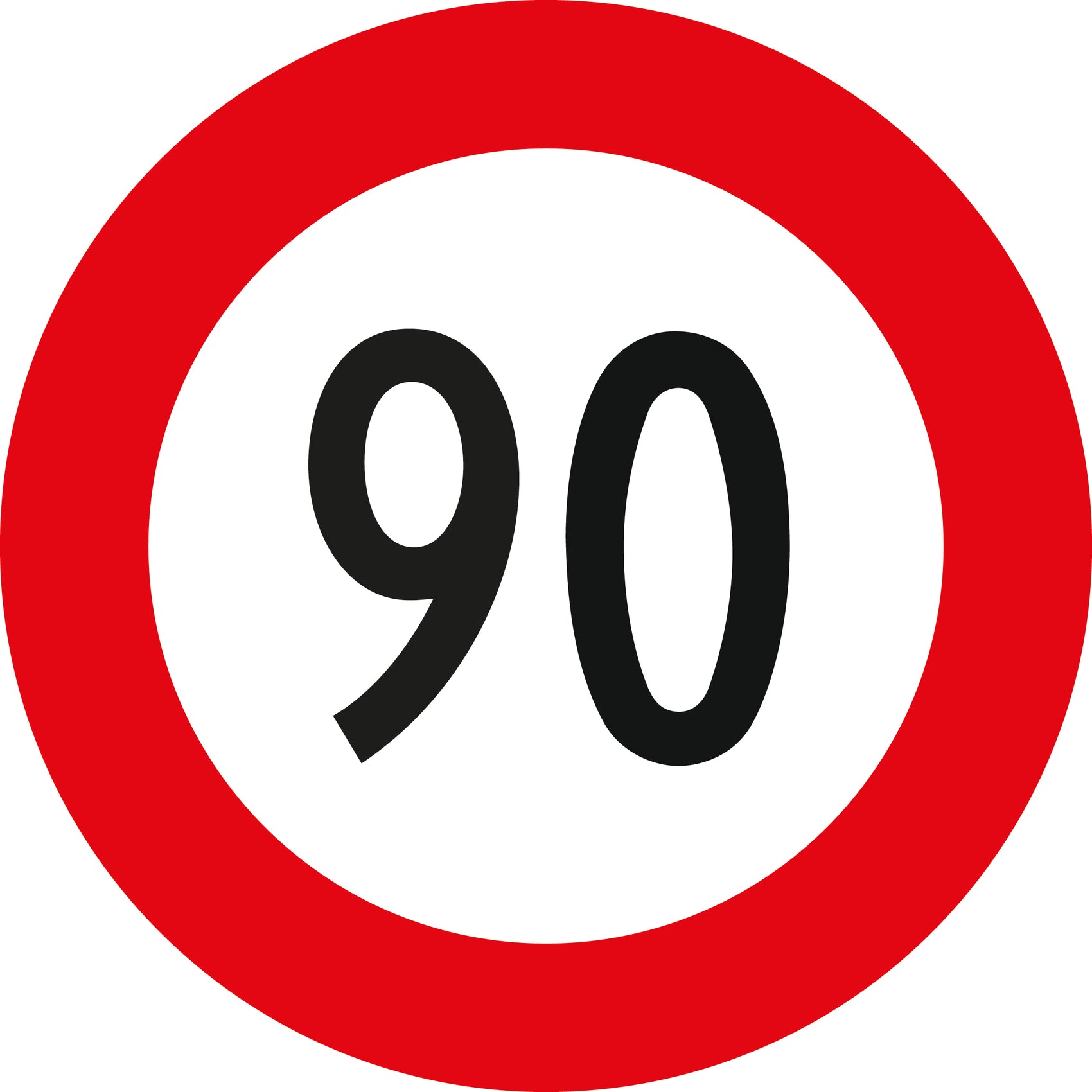 Zahlen-Kleber "90"