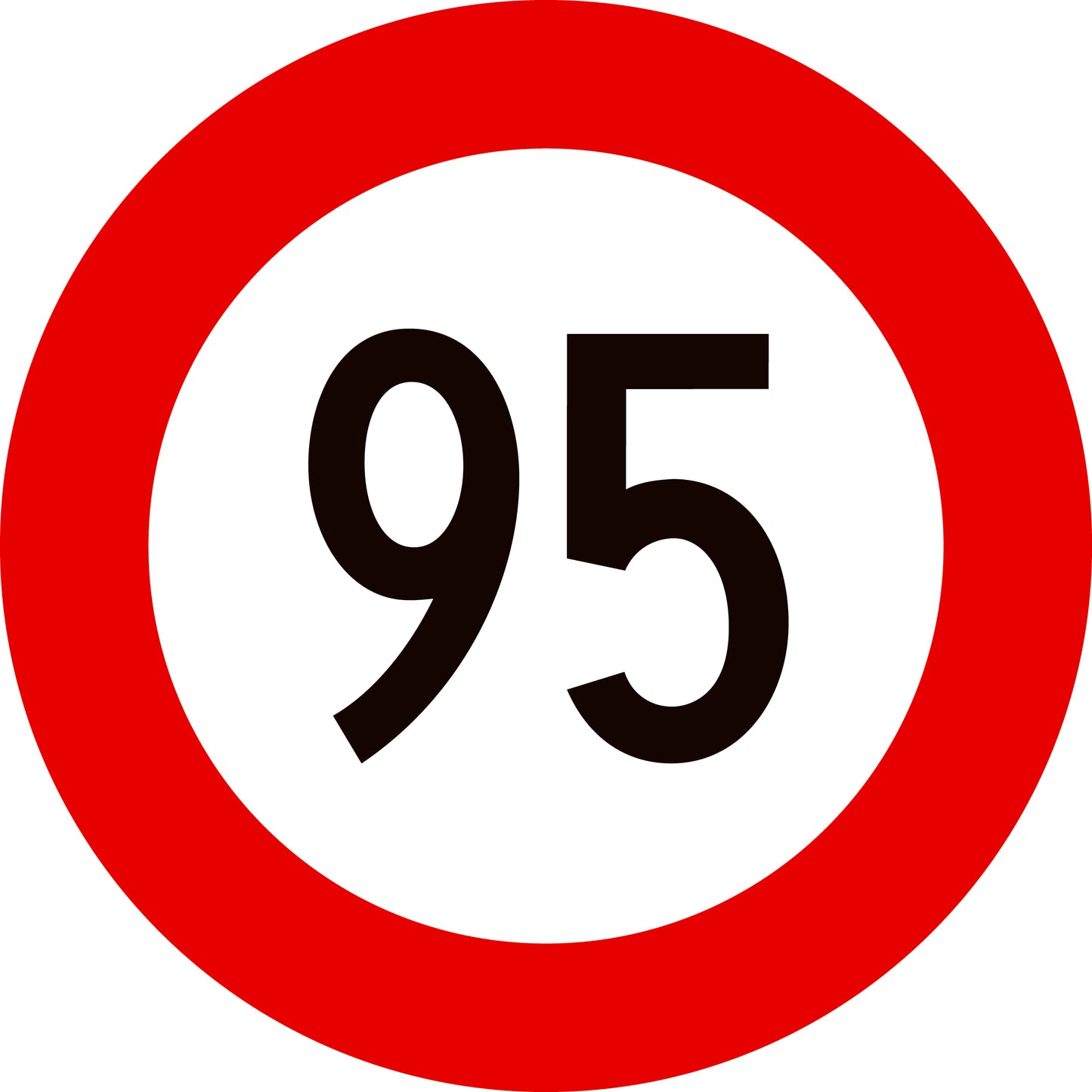 Zahlen-Kleber "95"