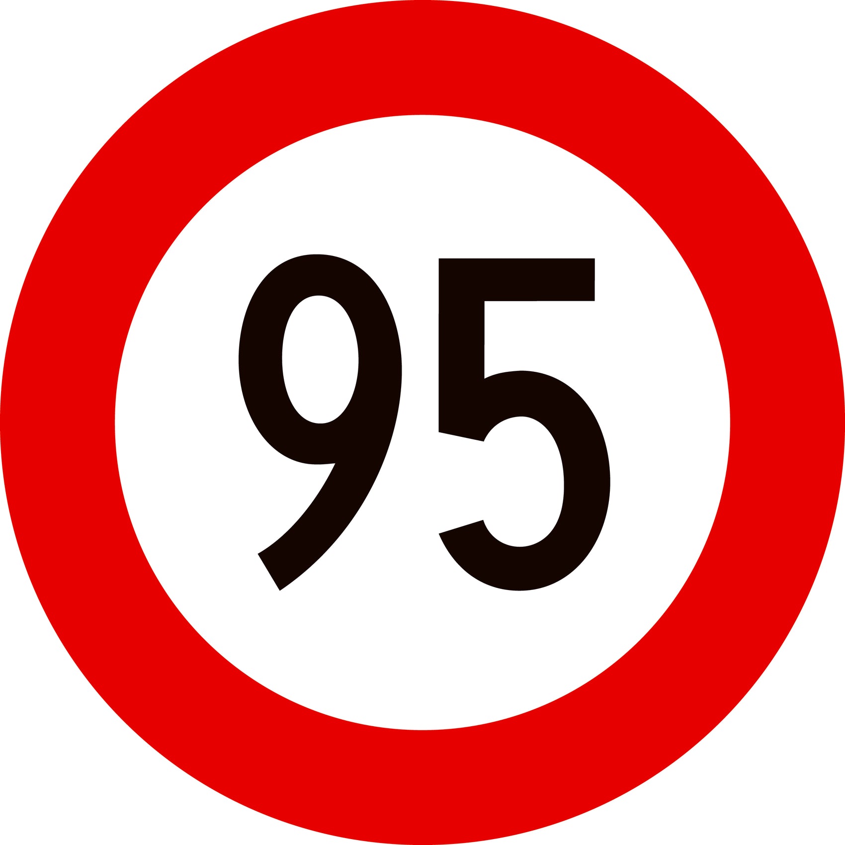 Zahlen-Kleber "95"
