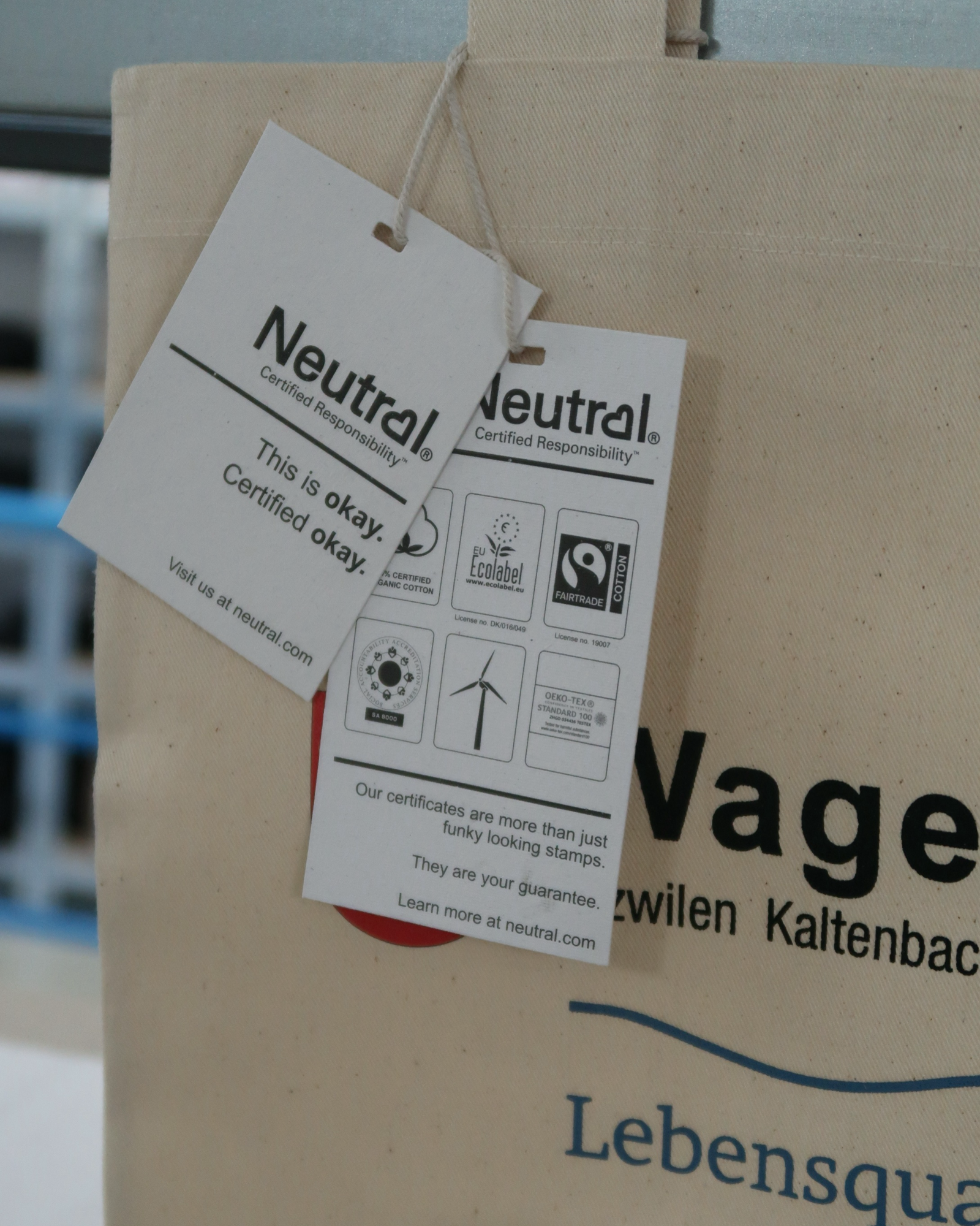 Fairtraid-zertifizierte Baumwolle Tasche