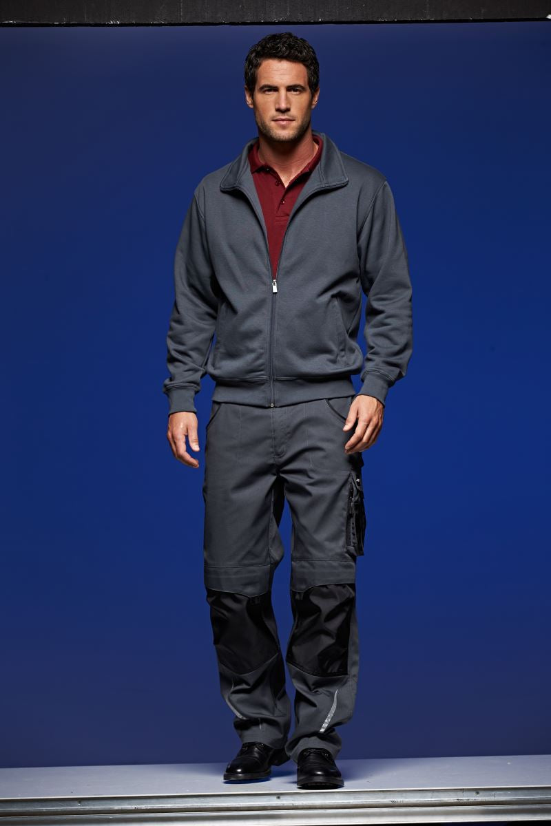 Workwear Sweatjacke mit Stehkragen