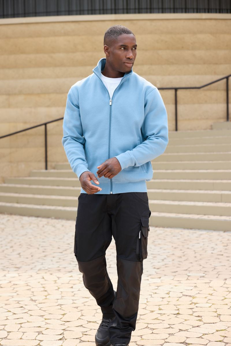 Workwear Sweatjacke mit Stehkragen