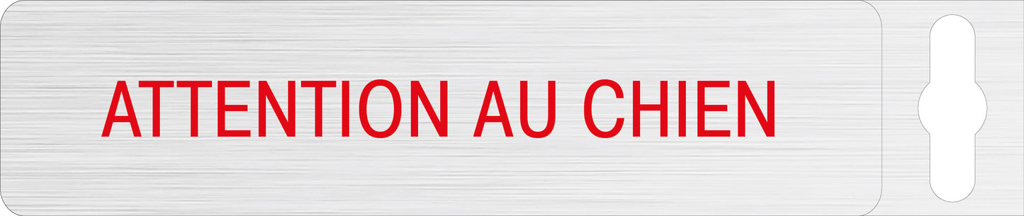Alufolie gebürstet - Attention au chien