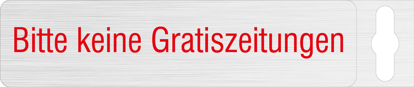 Alufolie gebürstet - Bitte keine Gratiszeitungen