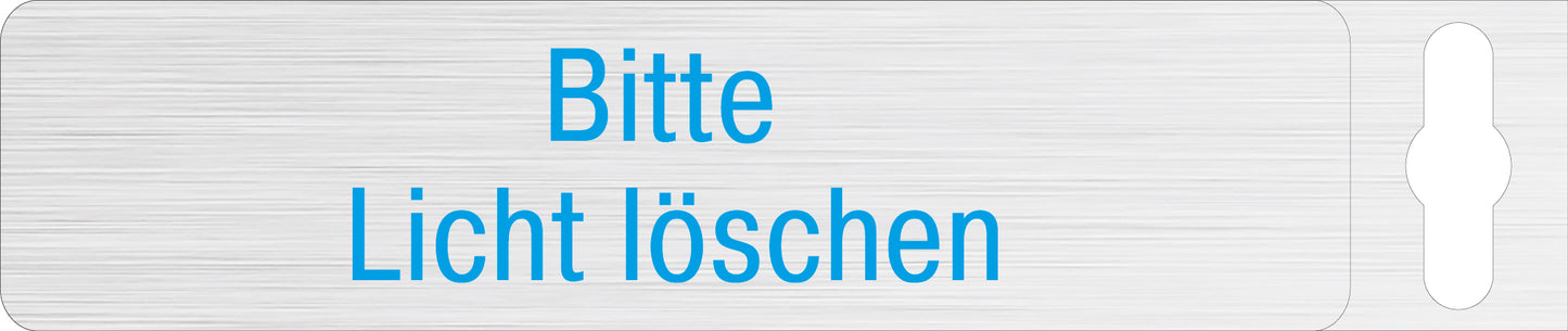 Alufolie gebürstet - Bitte Licht löschen