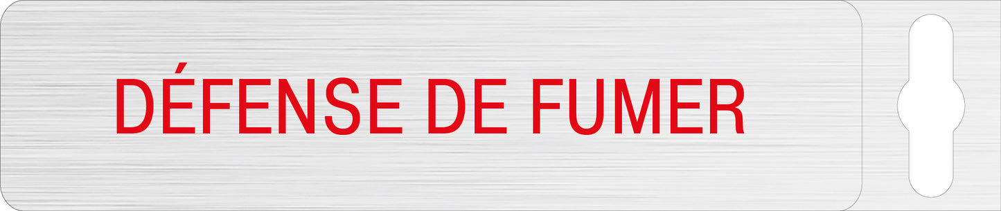 Alufolie gebürstet - Défense de fumer