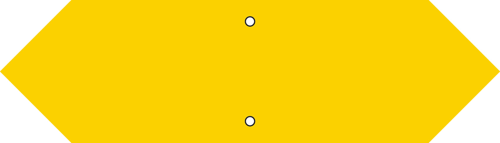 Doppelrichtungszeiger 350 x 100 mm