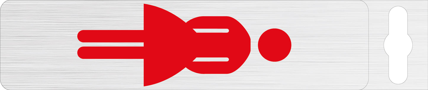 Alufolie gebürstet - Symbol "Dame"
