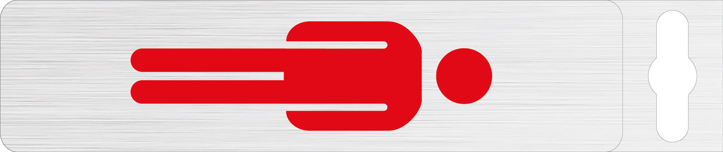 Alufolie gebürstet - Symbol "Herr"