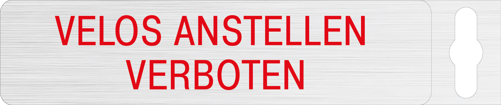 Alufolie gebürstet - Velo anstellen verboten