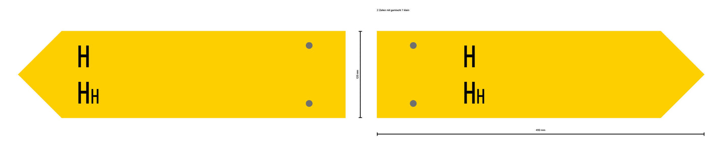 Richtungszeiger 450 x 120/150/200 mm