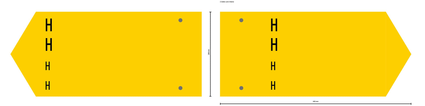 Richtungszeiger 450 x 120/150/200 mm